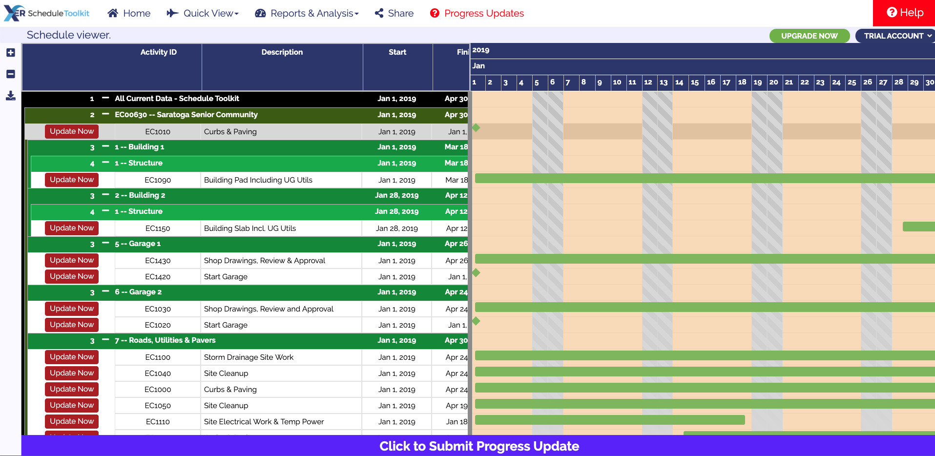 Features - XER Schedule Toolkit