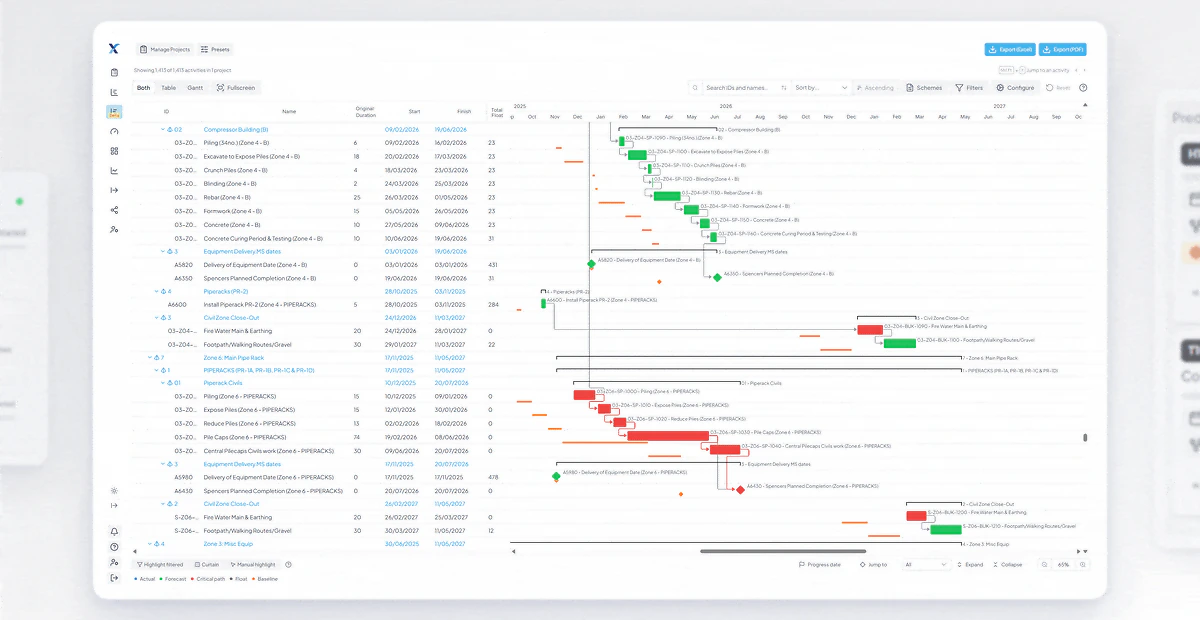 A Schedule Viewer Built for Major Programmes