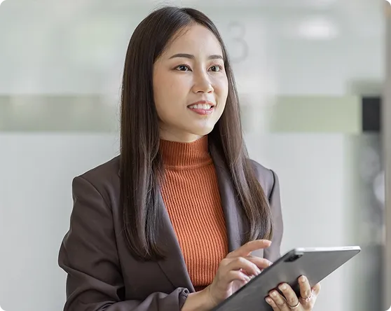 Woman using XER Schedule Toolkit